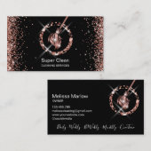 メイドクリーニングハウスきらめくバラ金ゴールドグリッター部 名刺 (正面/裏面)