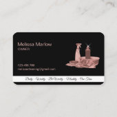 メイドクリーニングハウスきらめくバラ金ゴールドスポンジバス 名刺 (裏面)