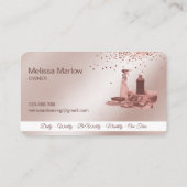 メイドクリーニングハウスきらめくバラ金ゴールドスポンジバス 名刺 (裏面)