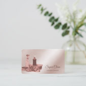 メイドクリーニングハウスきらめくバラ金ゴールドスポンジ 名刺 (スタンド正面)