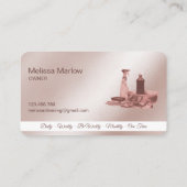 メイドクリーニングハウスきらめくバラ金ゴールドスポンジ 名刺 (裏面)