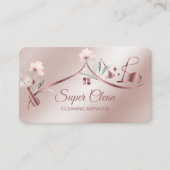 メイドクリーニングハウスきらめくバラ金ゴールドフローラバス 名刺 (正面)