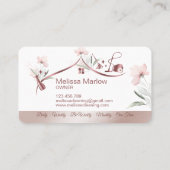 メイドクリーニングハウスきらめくバラ金ゴールドフローラバス 名刺 (裏面)