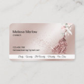 メイドクリーニングハウスきらめくバラ金ゴールドフローラバス 名刺 (裏面)