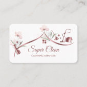 メイドクリーニングハウスきらめくバラ金ゴールドフローラ 名刺 (正面)