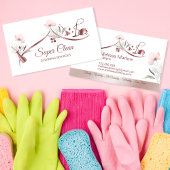 メイドクリーニングハウスきらめくバラ金ゴールドフローラ 名刺