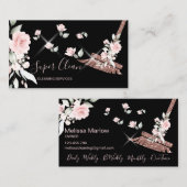 メイドクリーニングハウスきらめくバラ金ゴールドフローラ 名刺 (正面/裏面)