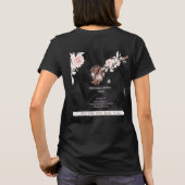 メイドクリーニングハウスきらめくバラ金ゴールドフローラSqu Tシャツ (裏面)