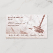 メイドクリーニングハウスきらめくバラ金ゴールドマーブル 名刺 (裏面)