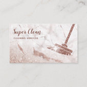 メイドクリーニングハウスきらめくバラ金ゴールドマーブル 名刺 (正面)