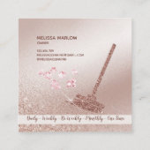 メイドクリーニングハウスきらめくバラ金ゴールド事業C スクエア名刺 (裏面)