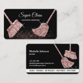 メイドクリーニングハウスきらめくバラ金ゴールド事業C 名刺 (正面/裏面)