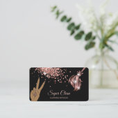 メイドクリーニングハウスきらめくバラ金ゴールド事業C 名刺 (スタンド正面)