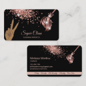 メイドクリーニングハウスきらめくバラ金ゴールド事業C 名刺 (正面/裏面)