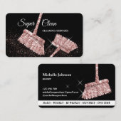 メイドクリーニングハウスきらめくバラ金ゴールド事業C 名刺 (正面/裏面)