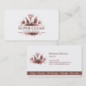 メイドクリーニングハウスきらめくバラ金ゴールド事業C 名刺 (正面/裏面)