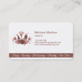 メイドクリーニングハウスきらめくバラ金ゴールド事業C 名刺 (裏面)