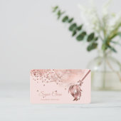 メイドクリーニングハウスきらめくバラ金ゴールド事業C 名刺 (スタンド正面)