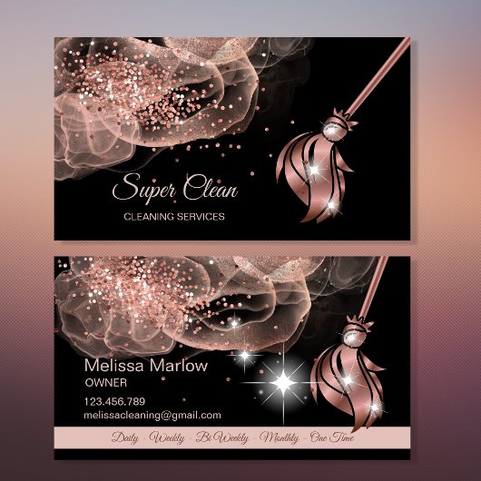 メイドクリーニングハウスきらめくバラ金ゴールド事業C 名刺