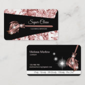 メイドクリーニングハウスきらめくバラ金ゴールド事業C 名刺 (正面/裏面)