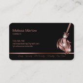 メイドクリーニングハウスきらめくバラ金ゴールド事業C 名刺 (裏面)