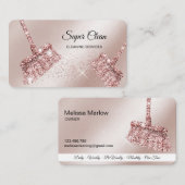 メイドクリーニングハウスきらめくバラ金ゴールド事業C 名刺 (正面/裏面)