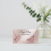 メイドクリーニングハウスきらめくバラ金ゴールド事業C 名刺 (スタンド正面)