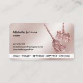 メイドクリーニングハウスきらめくバラ金ゴールド事業C 名刺 (裏面)