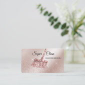 メイドクリーニングハウスきらめくバラ金ゴールド事業C 名刺 (スタンド正面)