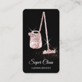 メイドクリーニングハウスきらめくバラ金ゴールド真空部 名刺 (正面)