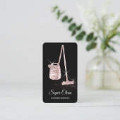 メイドクリーニングハウスきらめくバラ金ゴールド真空部 名刺 (スタンド正面)