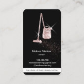 メイドクリーニングハウスきらめくバラ金ゴールド真空部 名刺 (裏面)