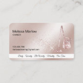 メイドクリーニングハウスきらめくバラ金ゴールド真空 名刺 (裏面)