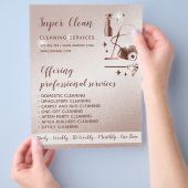 メイドクリーニングハウスきらめくバラ金ゴールド チラシ (手)
