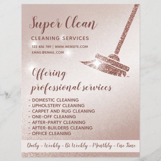 メイドクリーニングハウスきらめくバラ金ゴールド チラシ (正面)