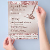 メイドクリーニングハウスきらめくバラ金ゴールド チラシ (手)