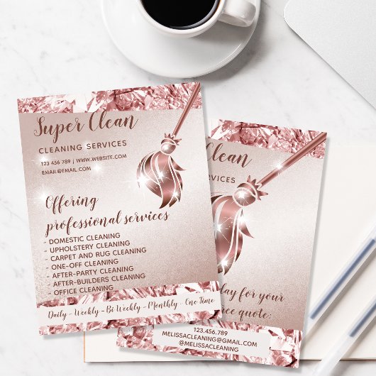 メイドクリーニングハウスきらめくバラ金ゴールド チラシ