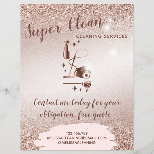 メイドクリーニングハウスきらめくバラ金ゴールド チラシ (裏面)