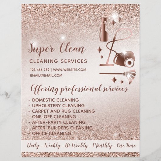 メイドクリーニングハウスきらめくバラ金ゴールド チラシ (正面)