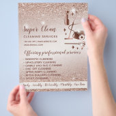 メイドクリーニングハウスきらめくバラ金ゴールド チラシ (手)