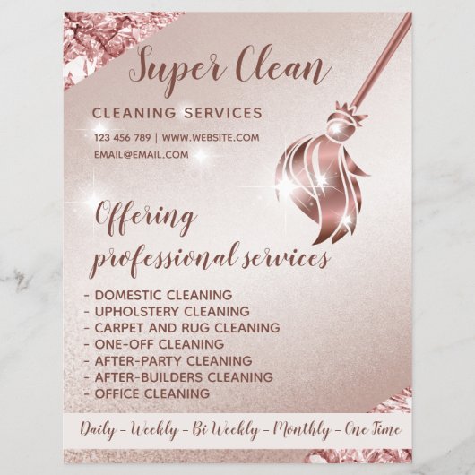 メイドクリーニングハウスきらめくバラ金ゴールド チラシ (正面)