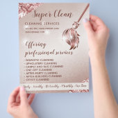 メイドクリーニングハウスきらめくバラ金ゴールド チラシ (手)