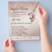 メイドクリーニングハウスきらめくバラ金ゴールド チラシ (手)