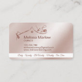 メイドクリーニングハウスきらめくバラ金ゴールド 名刺 (裏面)