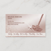 メイドクリーニングハウスきらめくバラ金ゴールド 名刺 (裏面)