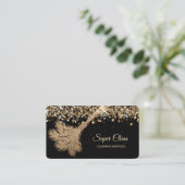 メイドクリーニングハウスきらめくバラ金ゴールド 名刺 (スタンド正面)