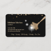 メイドクリーニングハウスきらめくバラ金ゴールド 名刺 (裏面)