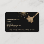 メイドクリーニングハウスきらめくバラ金ゴールド 名刺 (裏面)