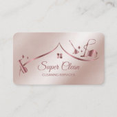 メイドクリーニングハウスきらめくバラ金ゴールド 名刺 (正面)