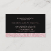 メイドクリーニングハウスきらめくバラ金ゴールド 名刺 (裏面)